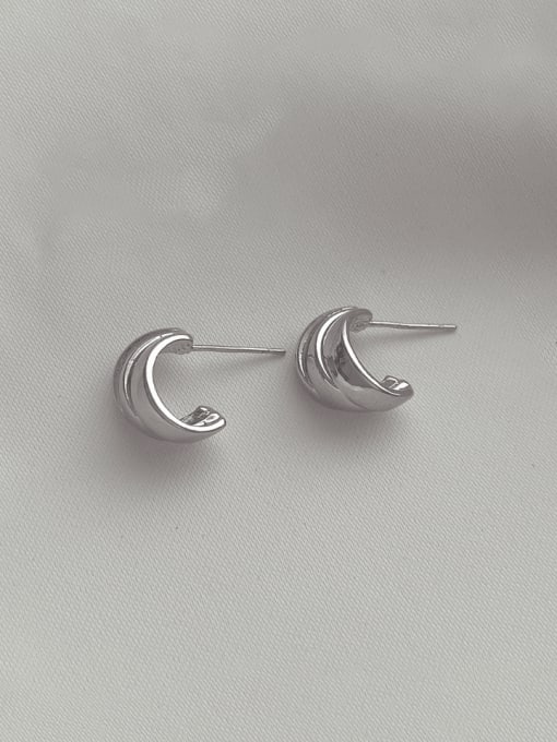 ZRUI Brass Geometric Minimalist Stud Earring 2