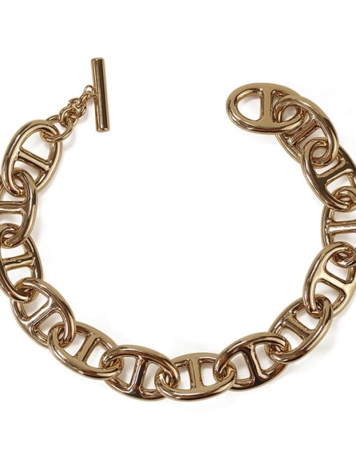 ACCA Brass Geometric Vintage Hollow chain Bracelet 4