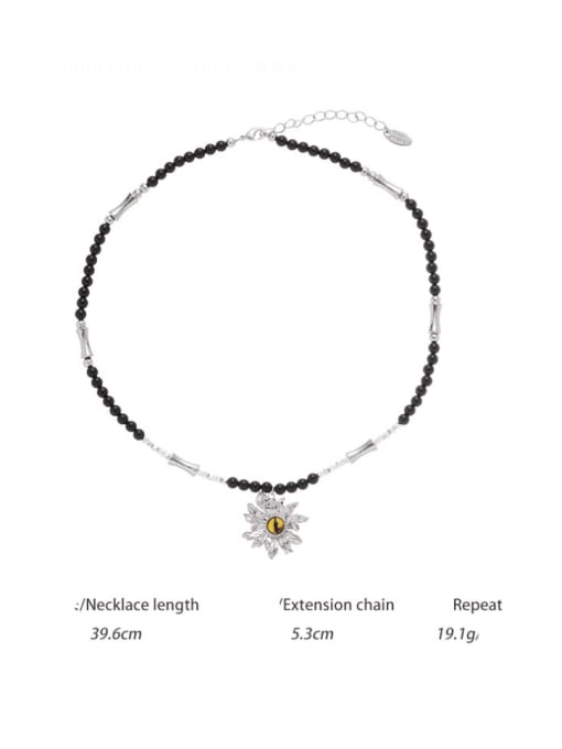 Necklace (piece) Brass Bead Flower Hip Hop Beaded Necklace