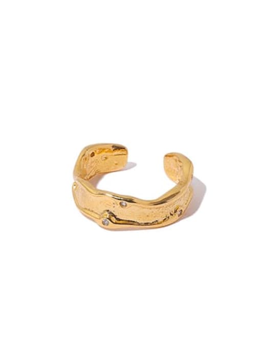 White  ring Brass Geometric Vintage Band Ring