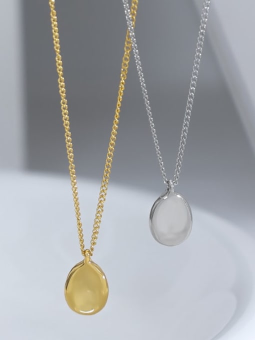 Five Color Brass Water Drop Minimalist Necklace 2