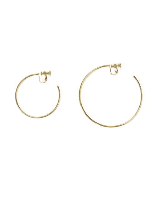 ACCA Brass Geometric Minimalist Hoop Earring