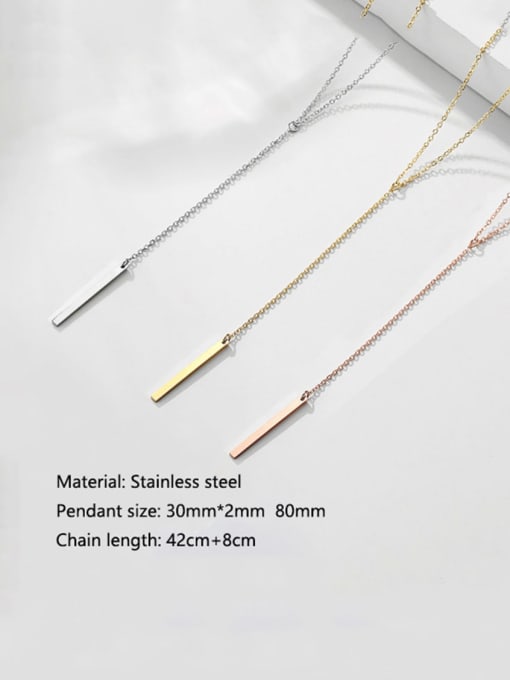 Desoto Stainless steel Tassel Minimalist Multi Strand Necklace 3