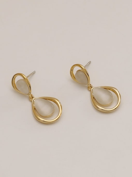 HYACINTH Brass Shell Water Drop Minimalist Drop Trend Korean Fashion Earring 0