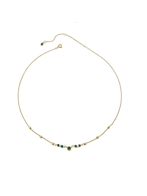 Zircon necklace Brass Imitation Pearl Irregular Vintage Necklace