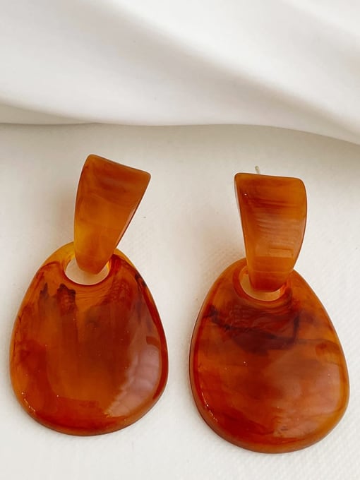 Tortoiseshell acrylic Drop Earrings Resin Water Drop Vintage Drop Earring/Multi-Color Optional