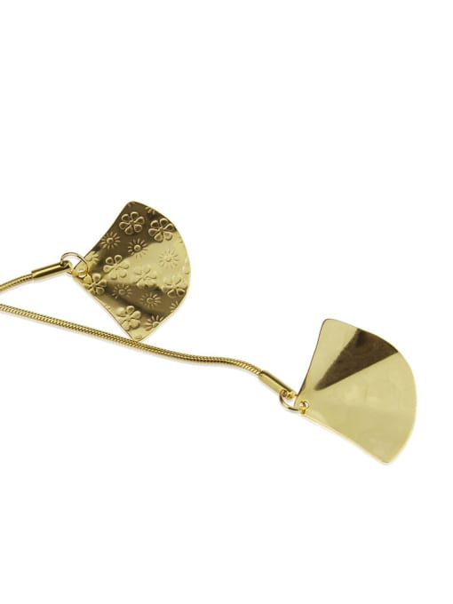 renchi Brass smooth irregular minimalist Pendant Necklace 3