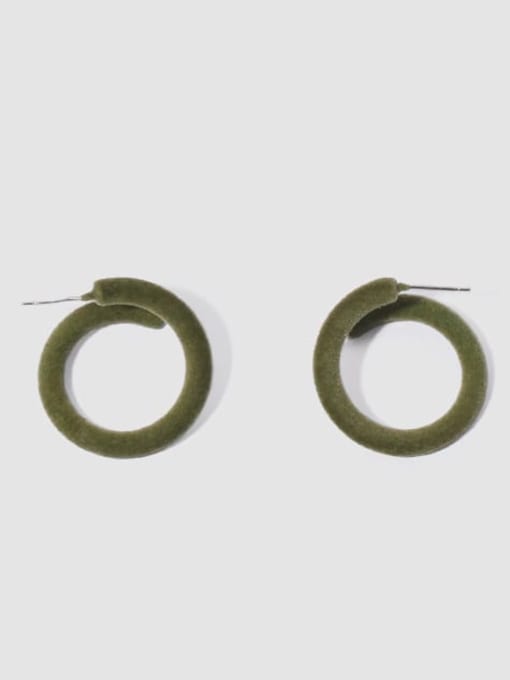 Green line Alloy Geometric Minimalist Stud Earring