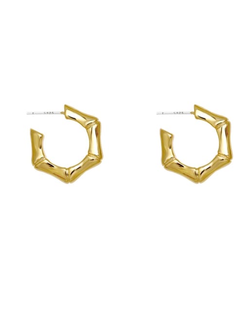 HYACINTH Brass Geometric Minimalist Stud Earring 3