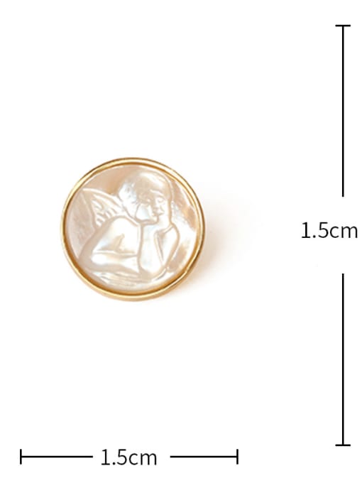 ACCA Brass Shell Angel Minimalist Stud Earring 2
