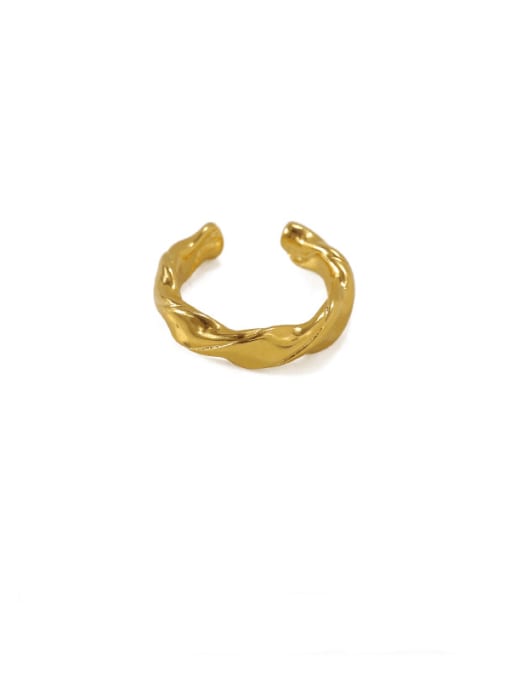 ACCA Brass Geometric Vintage Band Ring