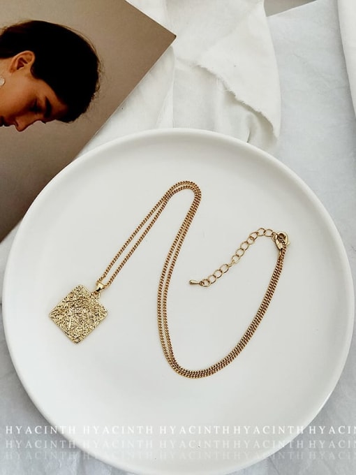 gold Copper with Geometric/Square Trend Trend Korean Fashion Necklace