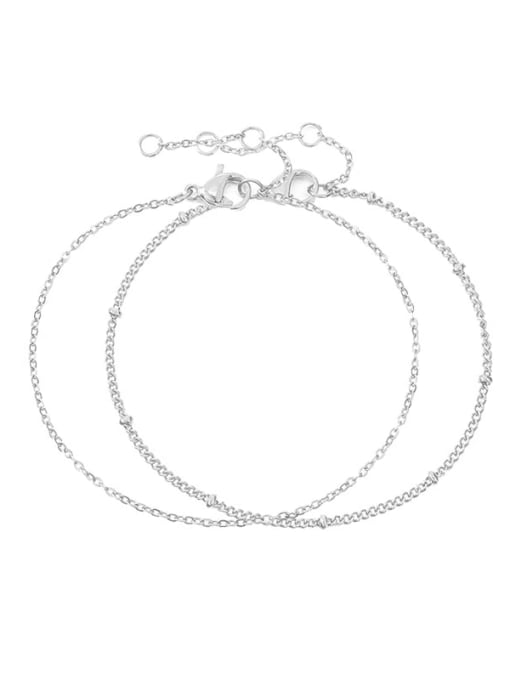 Desoto Stainless steel Irregular Minimalist Strand Bracelet 0