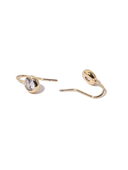 Earrings Brass Rhinestone Geometric Minimalist Hook Earring