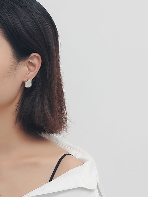 HYACINTH Copper Shell Geometric Ethnic Stud Trend Korean Fashion Earring 2