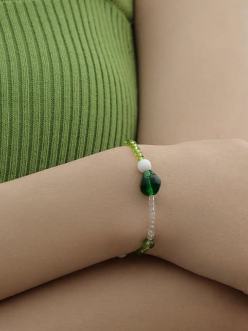 Five Color Natural Stone Multi Color Geometric Artisan Handmade Beaded Bracelet 1