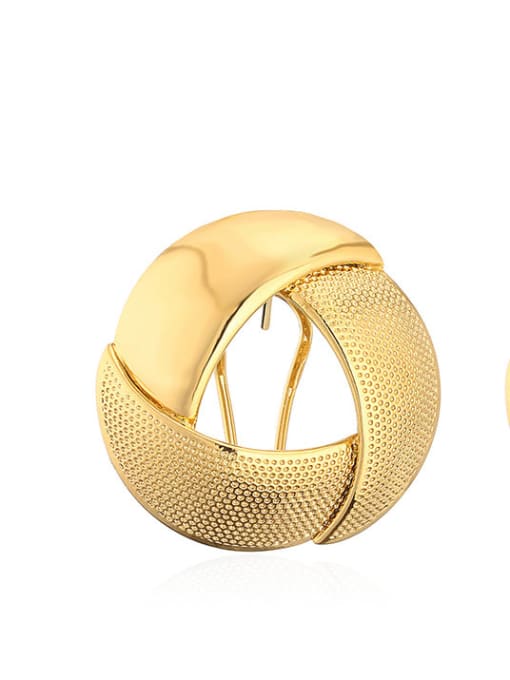 43260 Brass Geometric Trend Hoop Earring