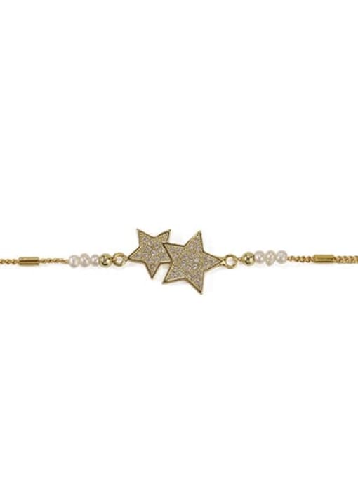 ACCA Brass Cubic Zirconia Star Vintage Bracelet 3