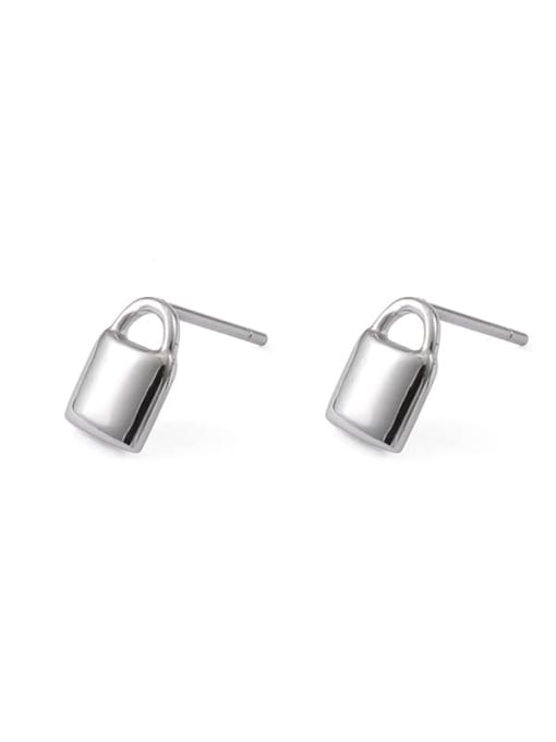 TINGS Titanium Steel Locket Minimalist Stud Earring 0