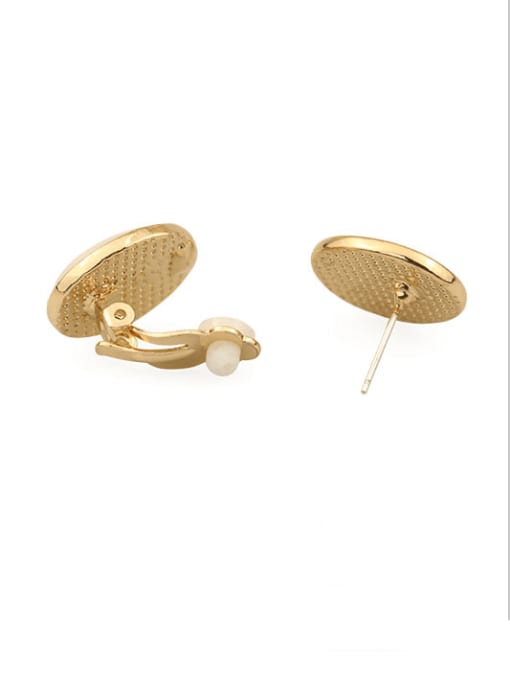 ACCA Brass Shell Geometric Minimalist Stud Earring 3