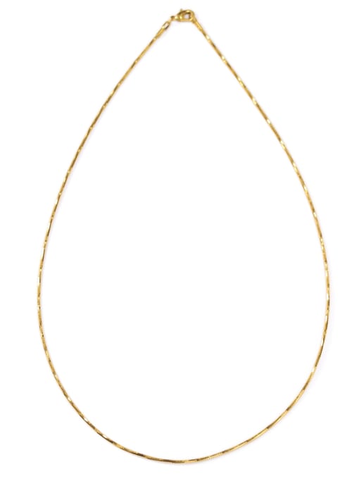 ACCA Brass Geometric Minimalist smooth chain Necklace 0