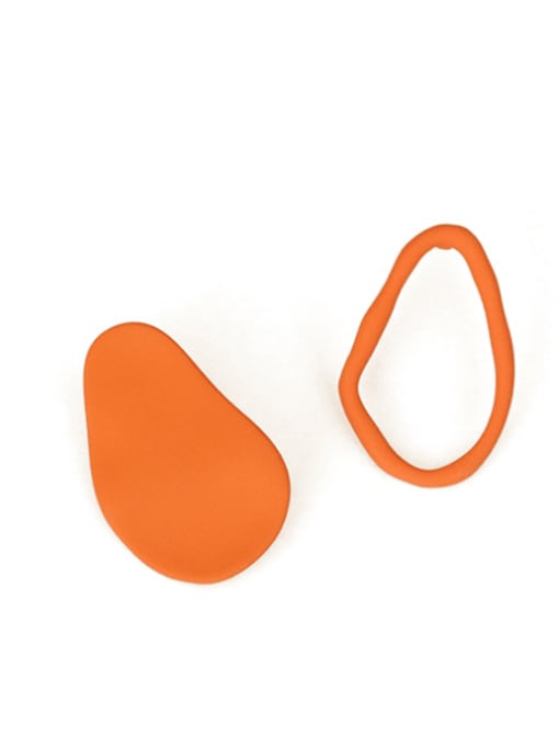 橙色 Alloy Enamel Geometric Cute Stud Earring