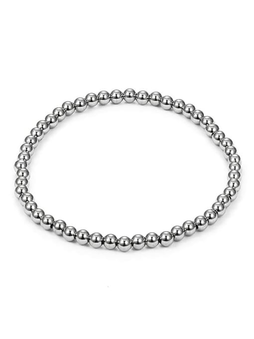 Round bead Titanium Steel Round Minimalist Beaded Bracelet