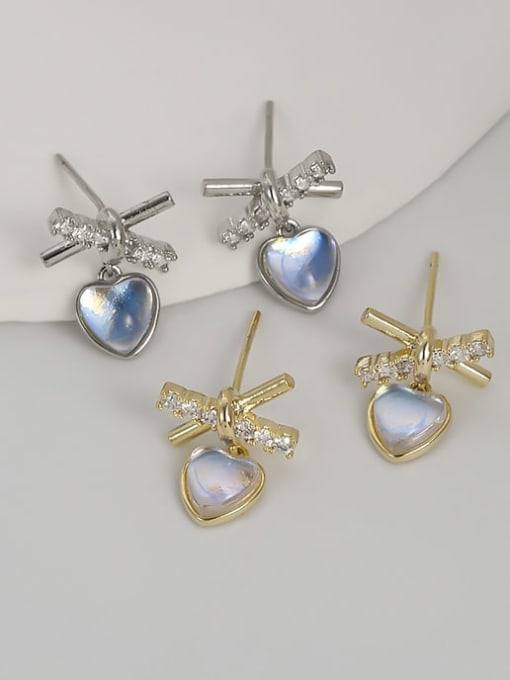 YOUH Brass Heart Dainty Stud Earring 1