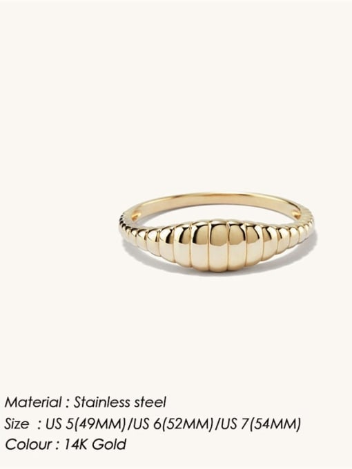 golden Stainless steel Geometric Minimalist Band Ring