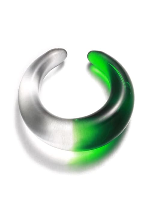 Five Color Hand Glass  Geometric Minimalist Band Ring 3