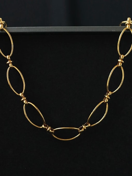 ACCA Brass Holllow Geometric Vintage Necklace 2