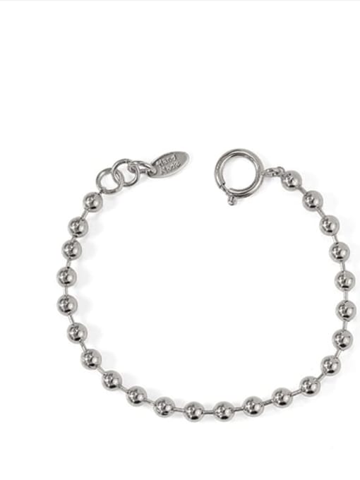 platinum Brass Round bead Vintage Beaded Bracelet
