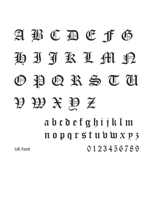 UK Font Stainless steel Letter Minimalist  Name custom name ring