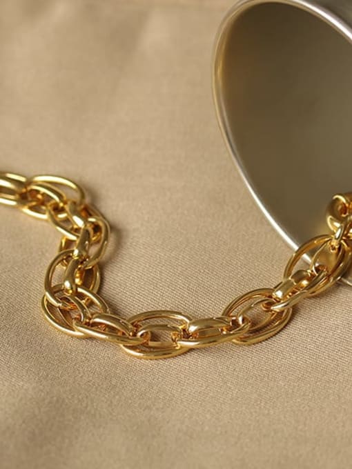 ACCA Brass Hollow Geometric  Chain Vintage Link Bracelet 3