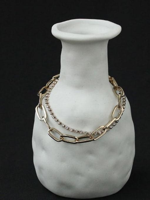 ACCA Brass Geometric Vintage Link Bracelet 2