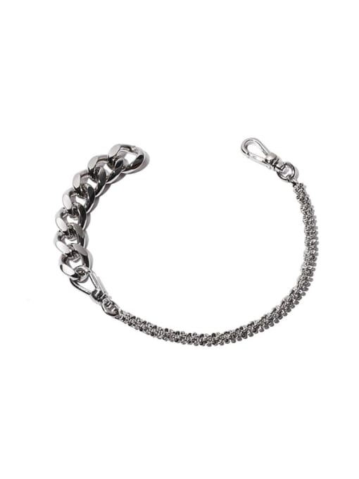 TINGS Brass Geometric Hip Hop Hollow Chain Link Bracelet 4