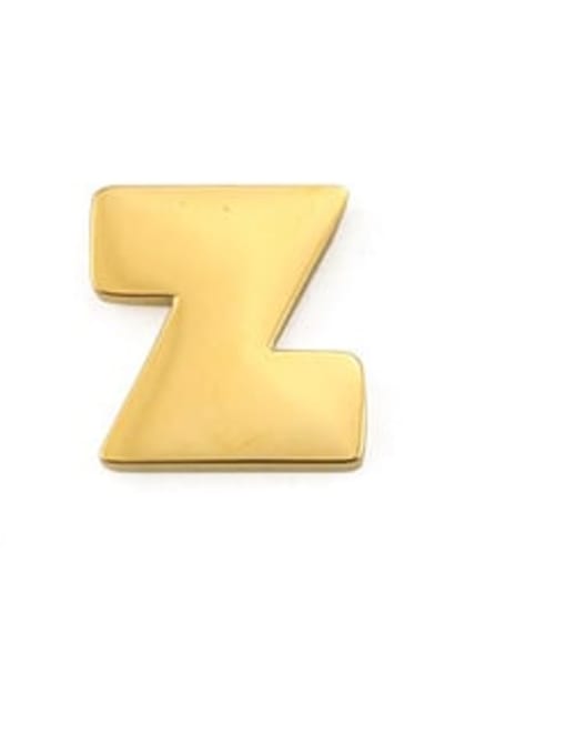 Z Ony One Titanium smooth Letter Minimalist Stud Earring(single only one )