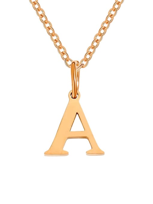 Desoto Stainless steel Letter Minimalist Necklace 4