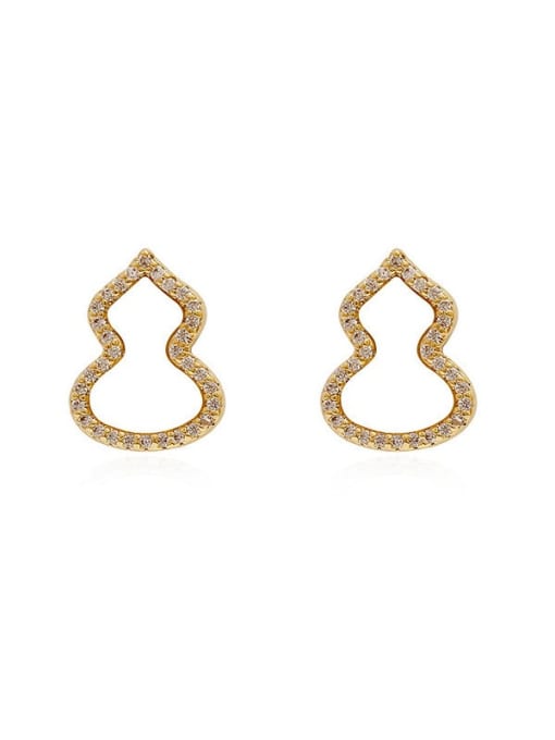 HYACINTH Brass Shell Geometric Cute Stud Earring