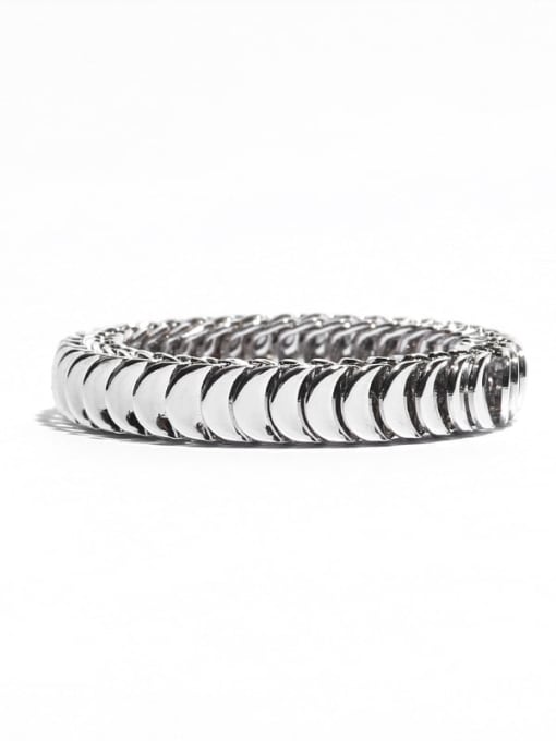 TINGS Brass Smooth Snake Bone Chain Vintage Band Ring 3
