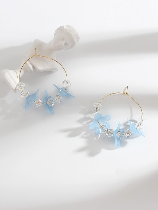 HYACINTH Copper Minimalist  Acrylic Flowers Stud Trend Korean Fashion Earring 2