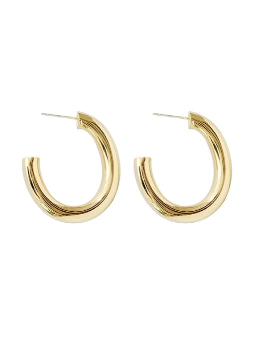 HYACINTH Copper Geometric Minimalist Stud Trend Korean Fashion Earring 2