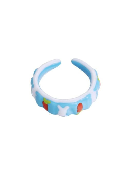 TINGS Alloy Enamel Multi Color Rabbit Cute Band Ring 0