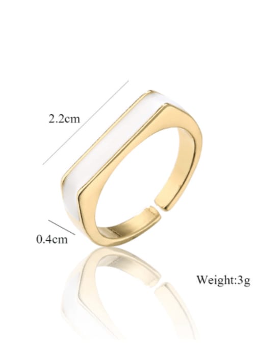 AOG Brass Enamel Geometric Minimalist Band Ring 4
