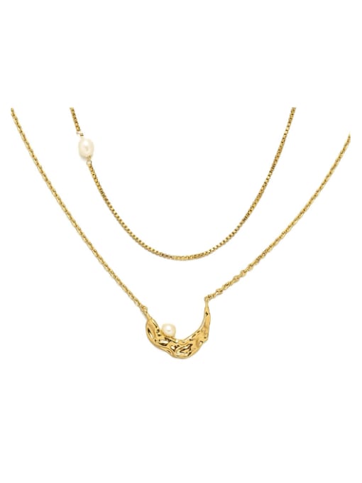 ACCA Brass Moon Hip Hop Necklace 0