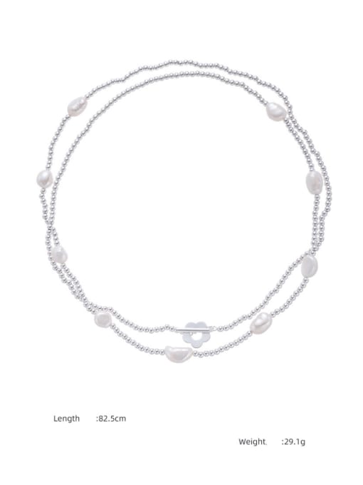 ACCA Brass Freshwater Pearl Irregular Vintage Multi Strand Necklace 3