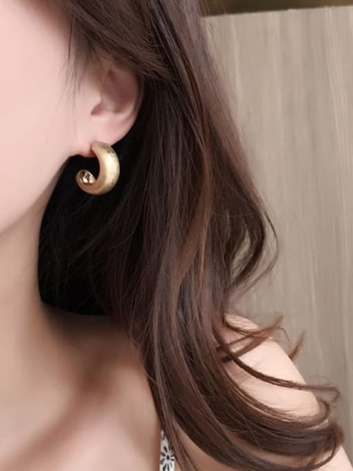 HYACINTH Copper Geometric Ethnic Stud Trend Korean Fashion Earring 1
