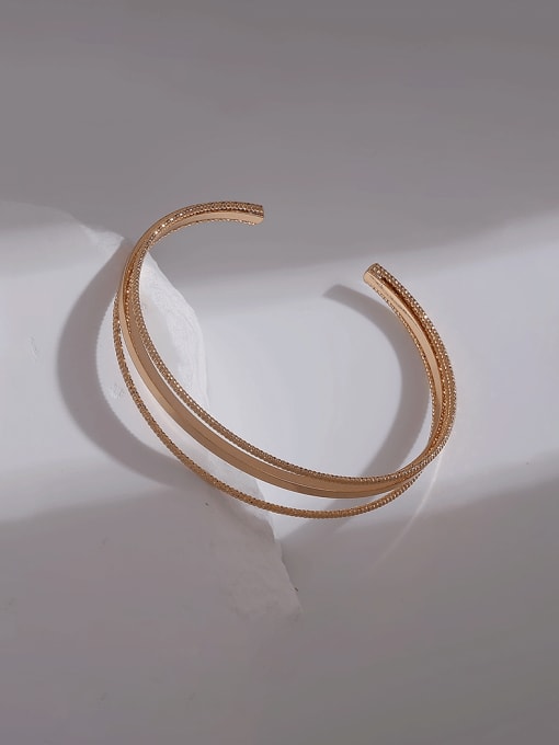 HYACINTH Brass Geometric Minimalist Strand Bracelet 1