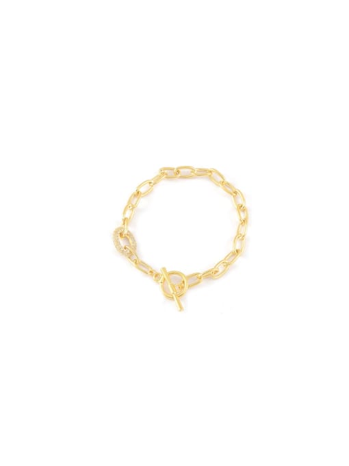 YOUH Brass Cubic Zirconia Geometric Trend Bracelet
