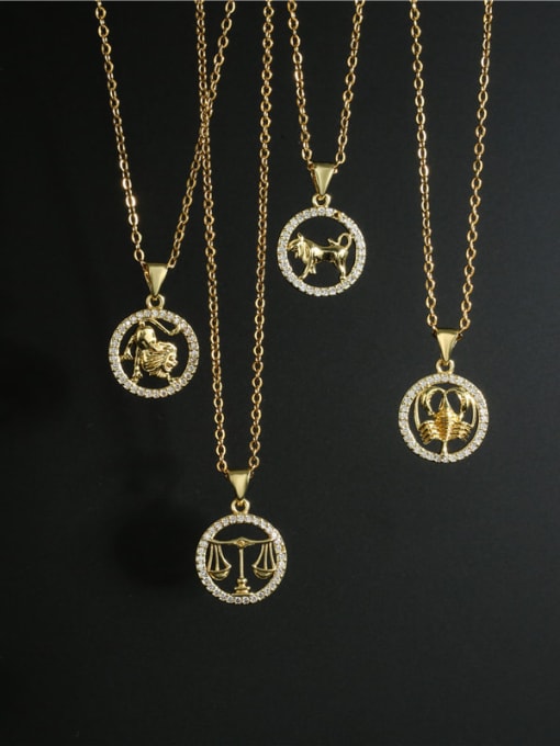 AOG Brass Cubic Zirconia  Vintage Constellation Pendant Necklace 2